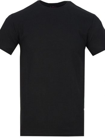 Мужская черная футболка slim fit с коротким рукавом и лайкрой, 95% хлопок, изготовлена в Турции