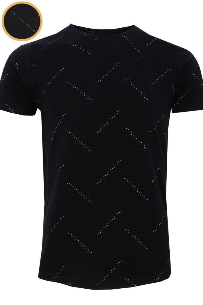 Мужская черная футболка slim fit с круглым вырезом и принтом VARETTA, 95% хлопок, 5% эластан, размеры L и XL