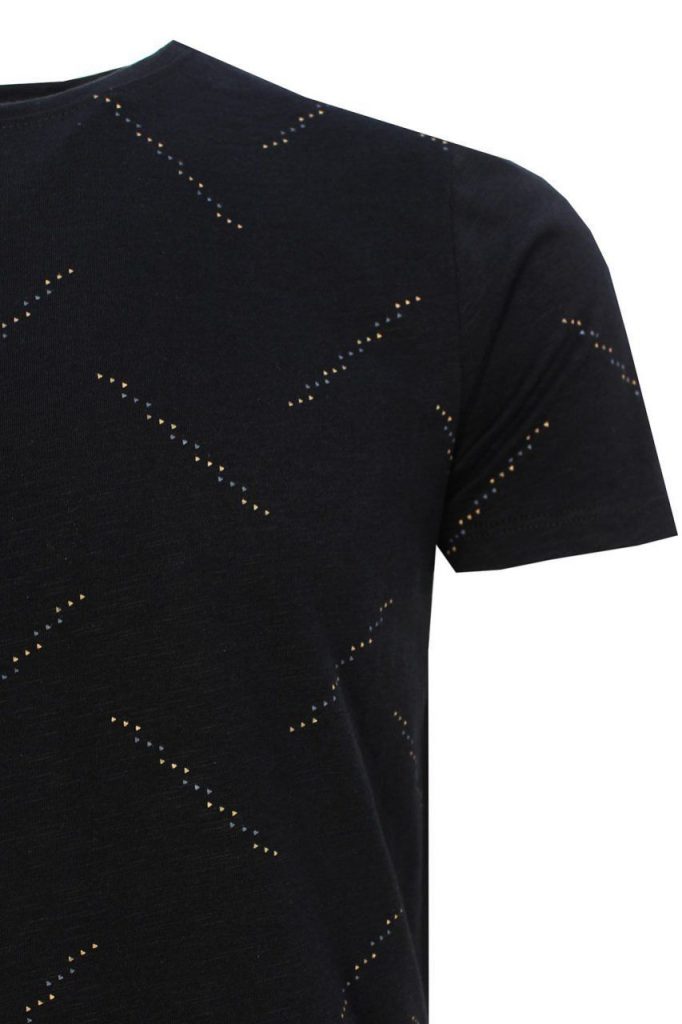 Мужская черная футболка slim fit с круглым вырезом и принтом VARETTA, 95% хлопок, 5% эластан, размеры L и XL — изображение 2