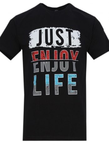Мужская черная футболка Slim Fit с коротким рукавом и добавлением лайкры, состав 95% хлопок, размер XL