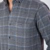 Классическая мужская зимняя рубашка Varetta с серой полоской и карманами, изготовлена из качественной шерсти, стильный и теплый вариант для холодов — изображение 4