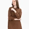 Свободный свитшот с капюшоном и карманами, коричневый, размер L, модный и удобный, идеален для повседневной спортивной одежды