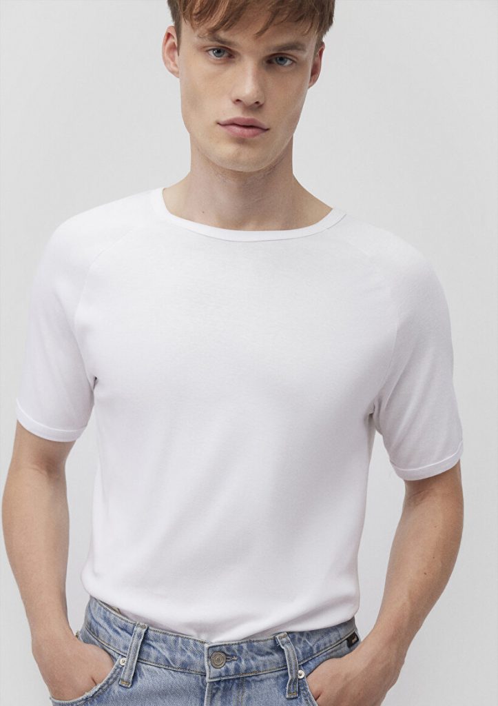 Белая футболка с рибаной, 100% хлопок, slim fit, круглый вырез, короткий рукав, супер мягкая ткань, доступна в размерах S, M, L, XL, XXL