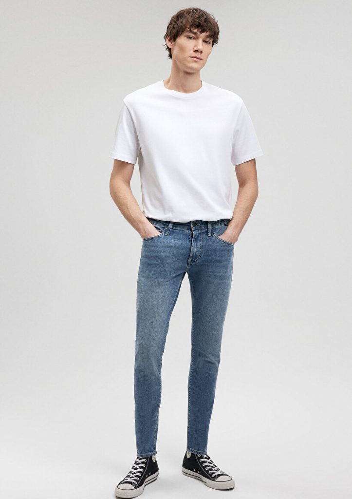 Джинсы Rob Casual Пэсли Мави с комфортным кроем, супер облегающие, молодежный стиль, универсальный, из 98% хлопка и 2% эластана