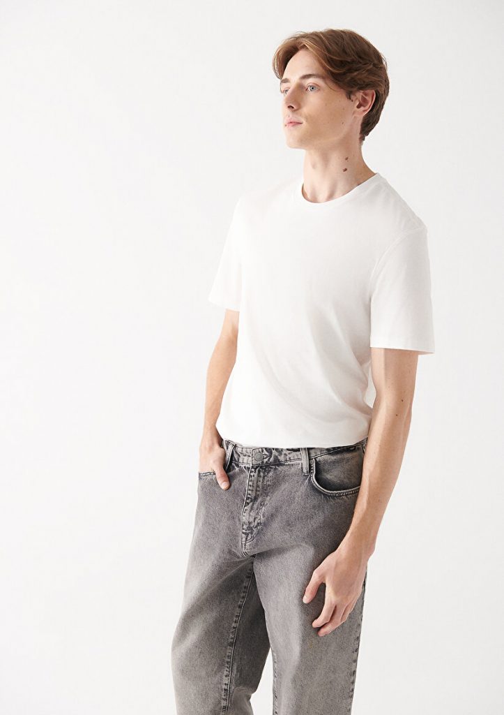 Органическая хлопковая футболка кремового цвета от MAVI, размер XS-XXL, регулярный крой, короткий рукав, круглый вырез.