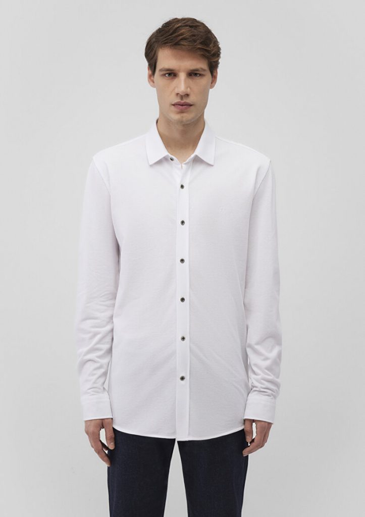 Белая вязаная рубашка MAVI для мужчин, 100% хлопок, размеры S, M, L, XL, XXL — изображение 3