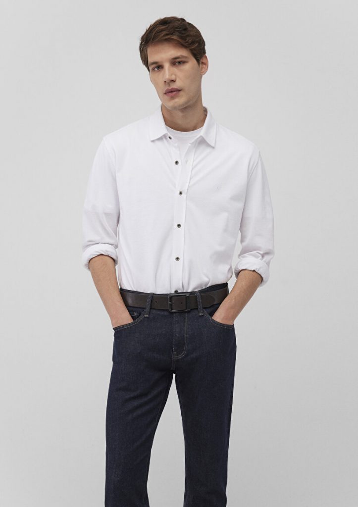 Белая вязаная рубашка MAVI для мужчин, 100% хлопок, размеры S, M, L, XL, XXL