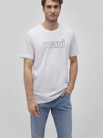 Белая футболка с логотипом Mavi, 100% хлопок, размер XXL, стильный дизайн для повседневного использования