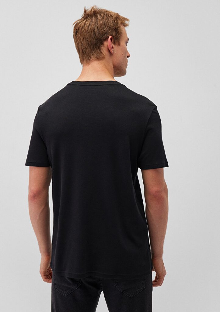 Чёрная футболка с логотипом Mavi, 100% хлопок, slim fit, короткий рукав, размеры S-XXL — изображение 3