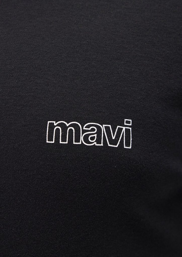 Чёрная футболка с логотипом Mavi, 100% хлопок, slim fit, короткий рукав, размеры S-XXL — изображение 5