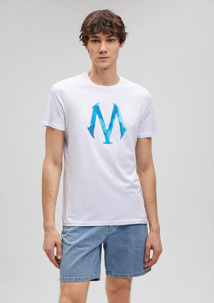 Белая футболка с логотипом Mavi из 100% хлопка, мужская, размер XL — изображение 3