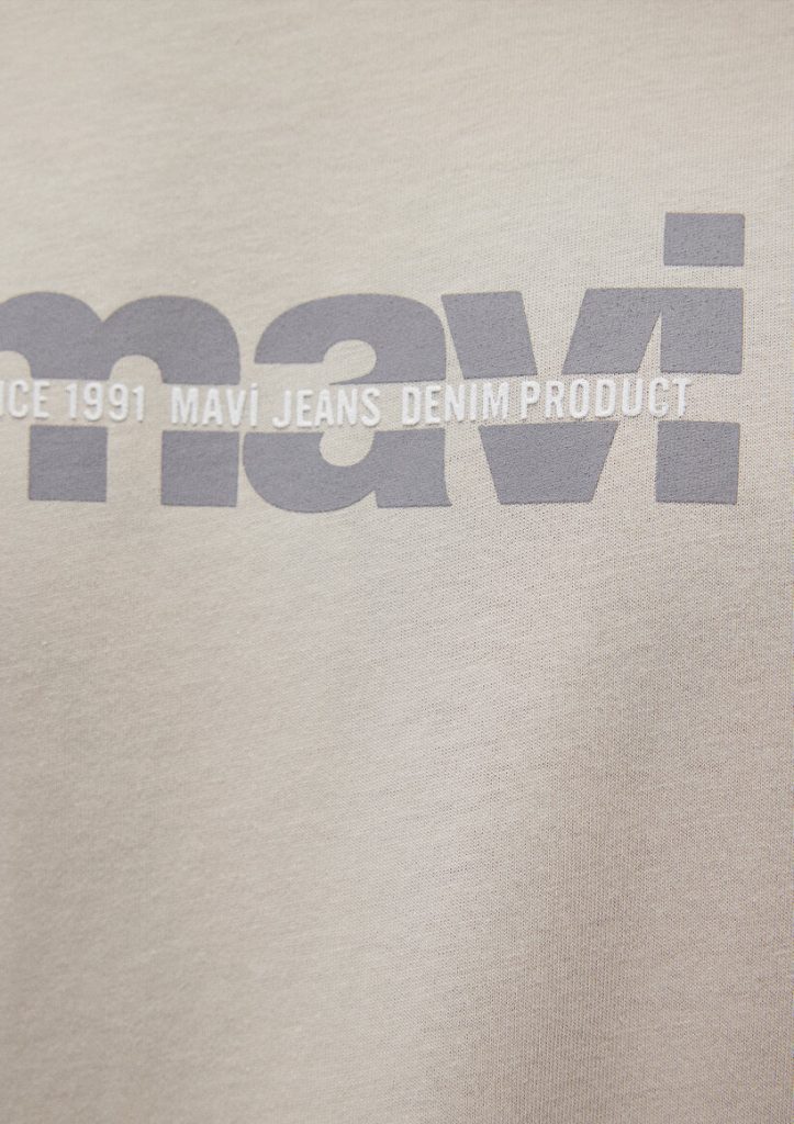 Серая футболка с логотипом Mavi из мужской коллекции, 100% хлопок, доступна в разных размерах S, M, L, XL, XXL, XS — изображение 6