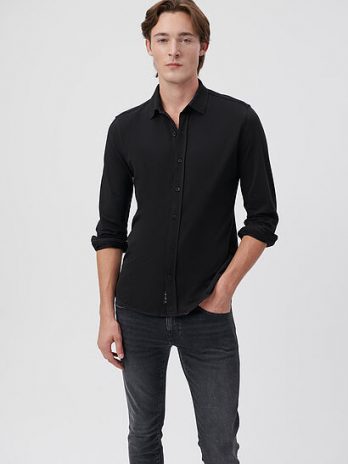 Черная вязаная рубашка MAVI из коллекции Black с Oversize кроем из 100% хлопка для стильных мужчин
