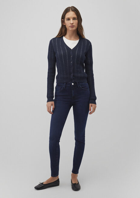 Джинсы Tess Gold Luxury Indigo от MAVI, высокая талия, скинни, узкие штанины, экологичный TENCEL™. Стильный и удобный выбор для любого случая.