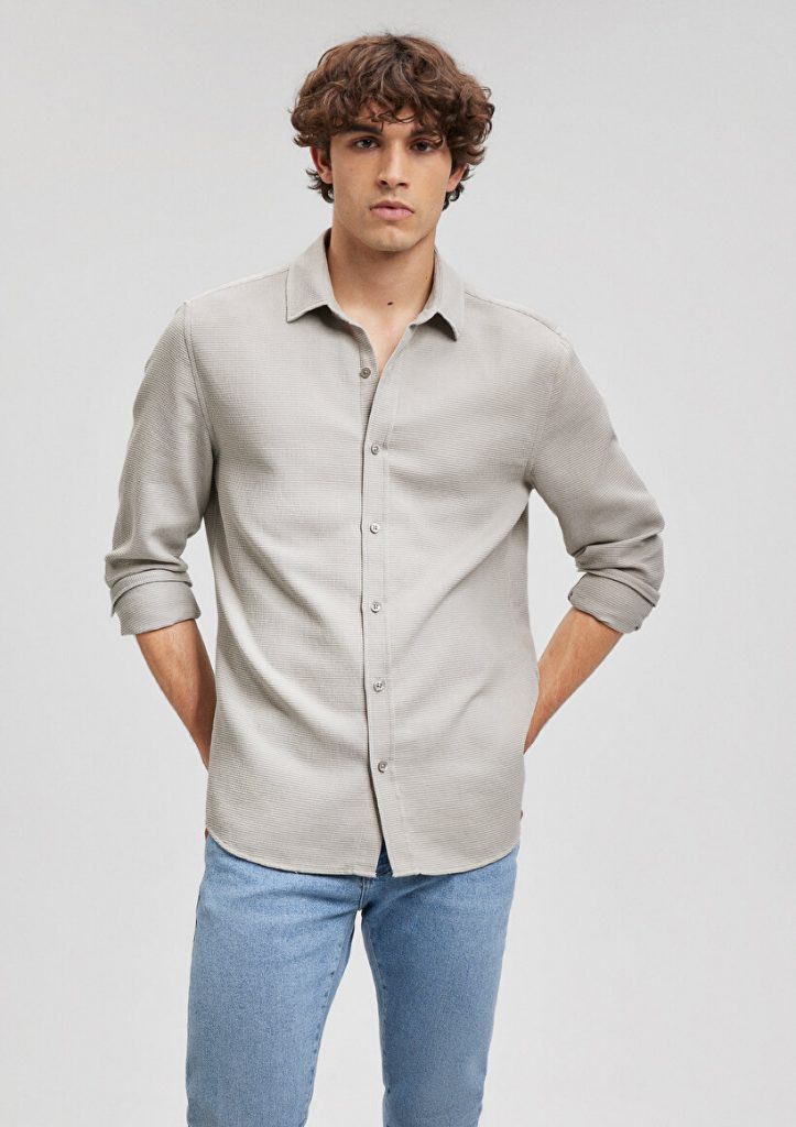 Бежевая рубашка MAVI из 100% хлопка, доступна в размерах S, XS, L, M, XXL