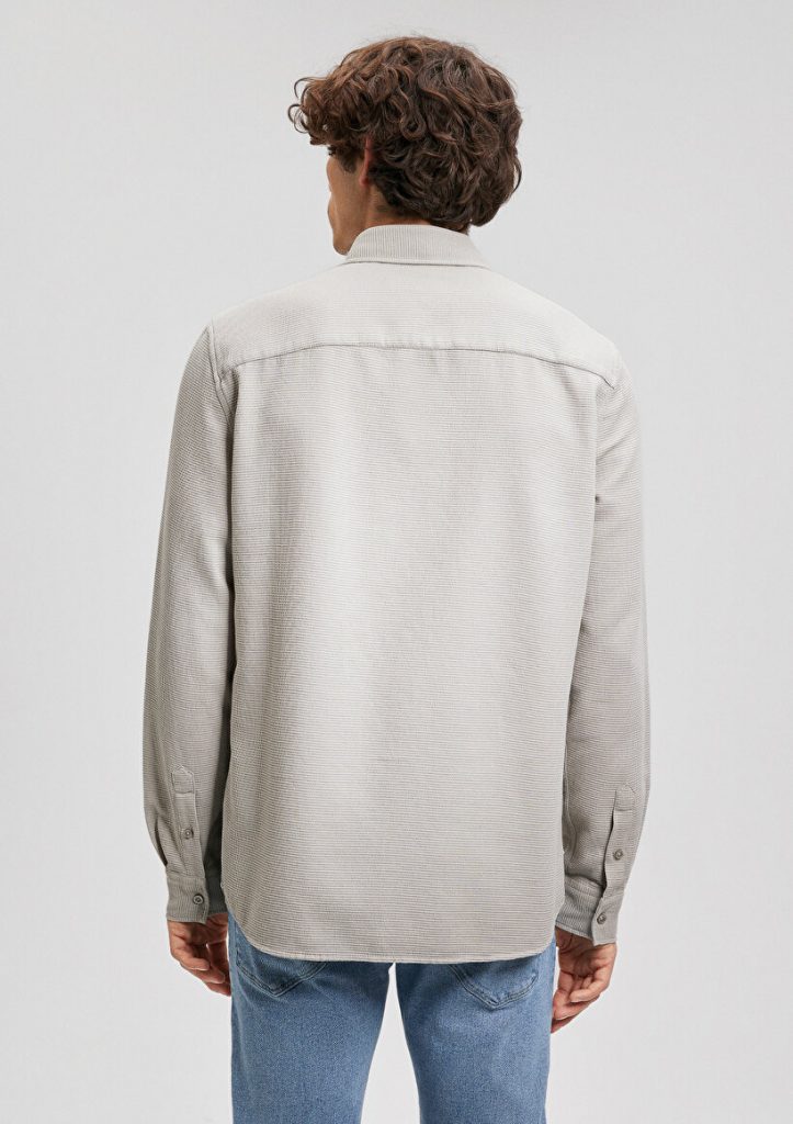 Бежевая рубашка MAVI из 100% хлопка, доступна в размерах S, XS, L, M, XXL — изображение 4