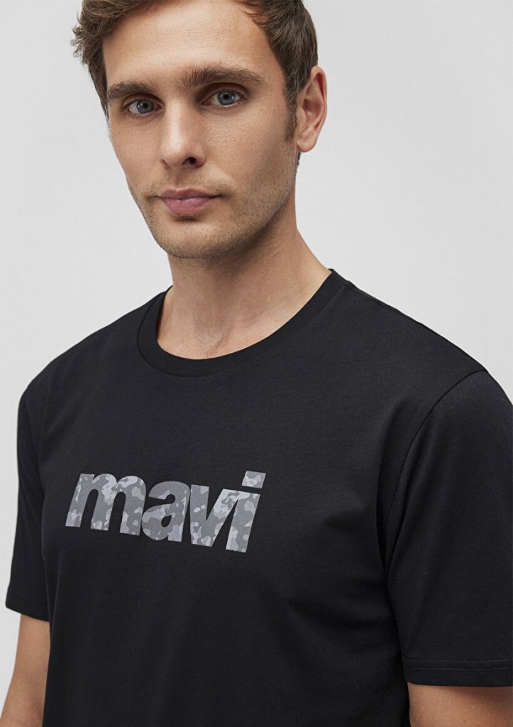 Чёрная футболка с логотипом Mavi из 100% хлопка, доступна в размерах S, M, L, XL, XXL — изображение 5
