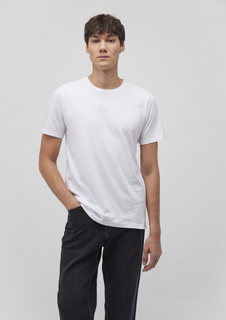 Мужская базовая футболка с круглым вырезом, 2 шт, 100% хлопок, slim fit, короткий рукав, бренд MAVI, размеры XS и XXL — изображение 3