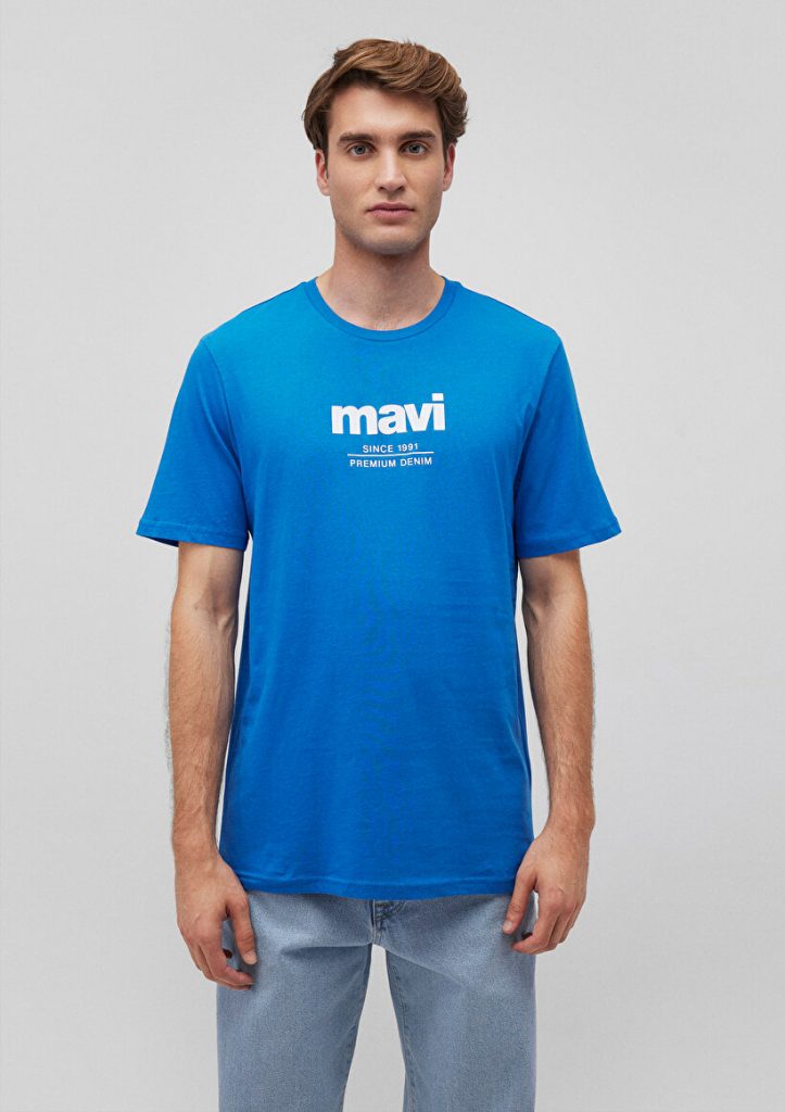Футболка с логотипом Mavi, 100% хлопок, доступна в размерах S, M, L, XL, идеальна для мужского гардероба — изображение 3