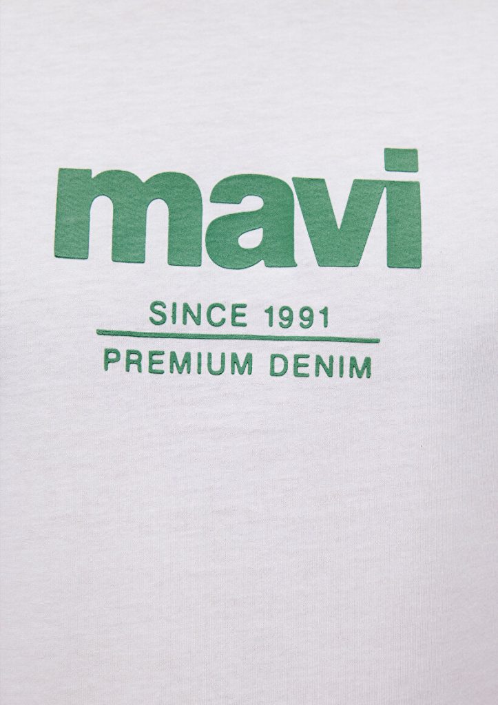 Футболка белая с логотипом Mavi из 100% хлопка, стильная и комфортная, доступна в размерах S, M, L, XL, XXL — изображение 5