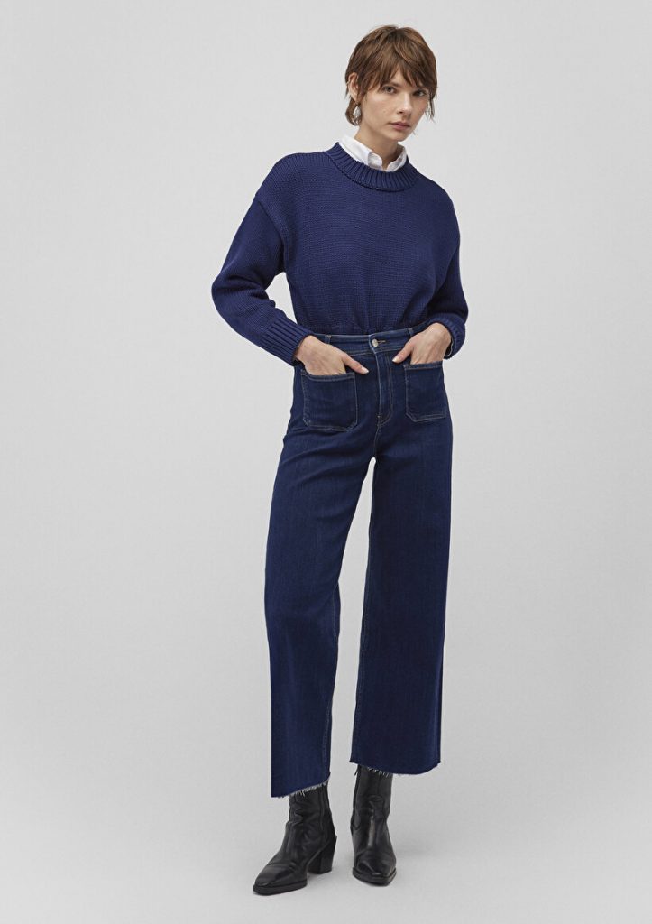 Джинсы Paloma Marine Mavi Premium Wide Leg из коллекции Mavi All Blue с переработанным полиэстером, удобный кроя и просторными брюками — изображение 2