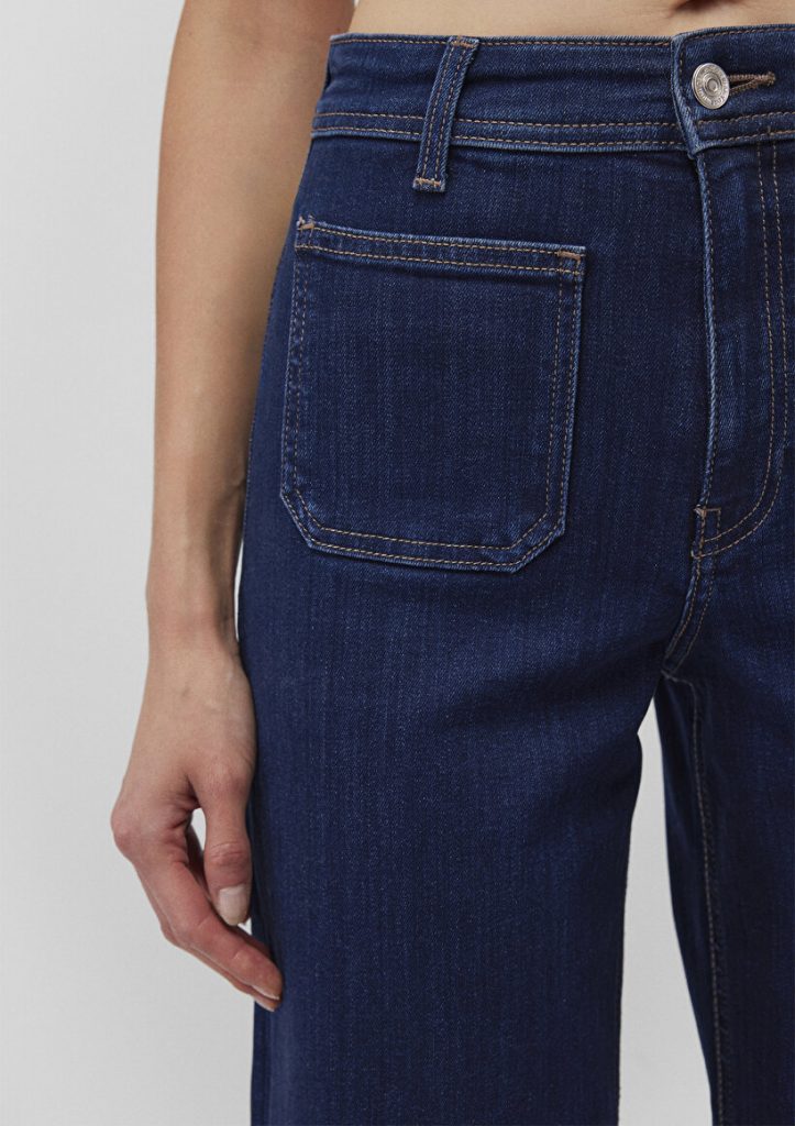 Джинсы Paloma Marine Mavi Premium Wide Leg из коллекции Mavi All Blue с переработанным полиэстером, удобный кроя и просторными брюками — изображение 5
