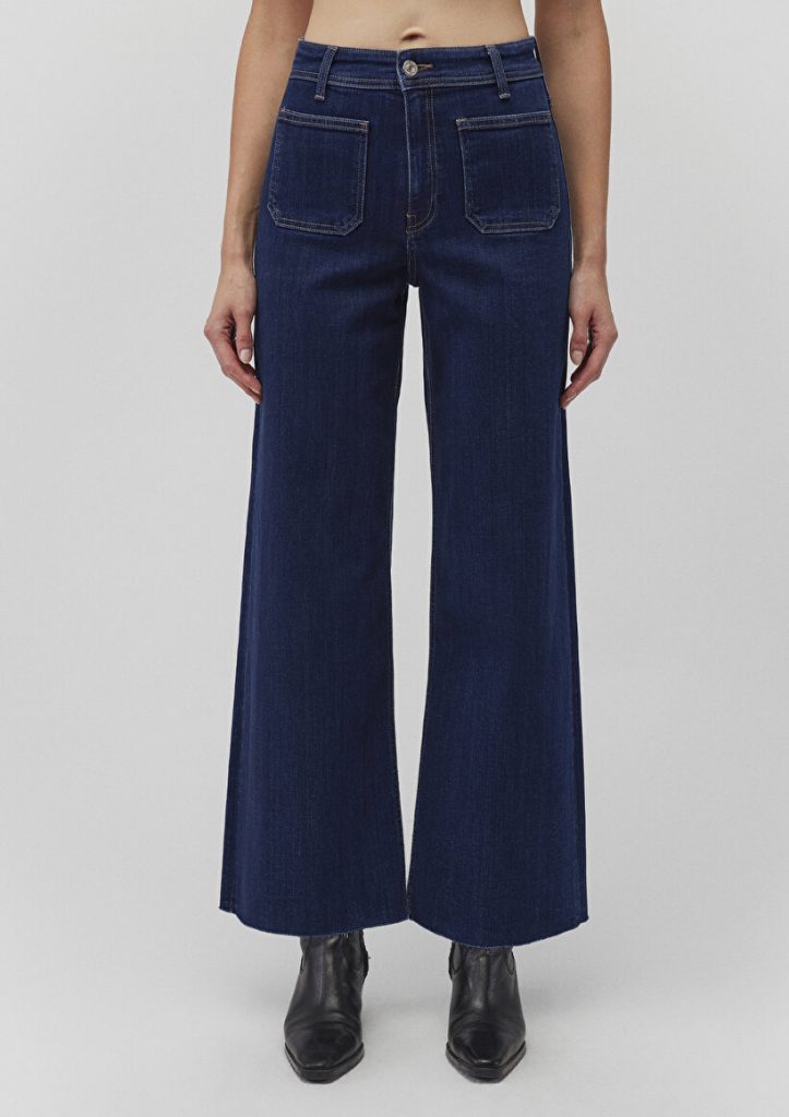 Джинсы Paloma Marine Mavi Premium Wide Leg из коллекции Mavi All Blue с переработанным полиэстером, удобный кроя и просторными брюками — изображение 3