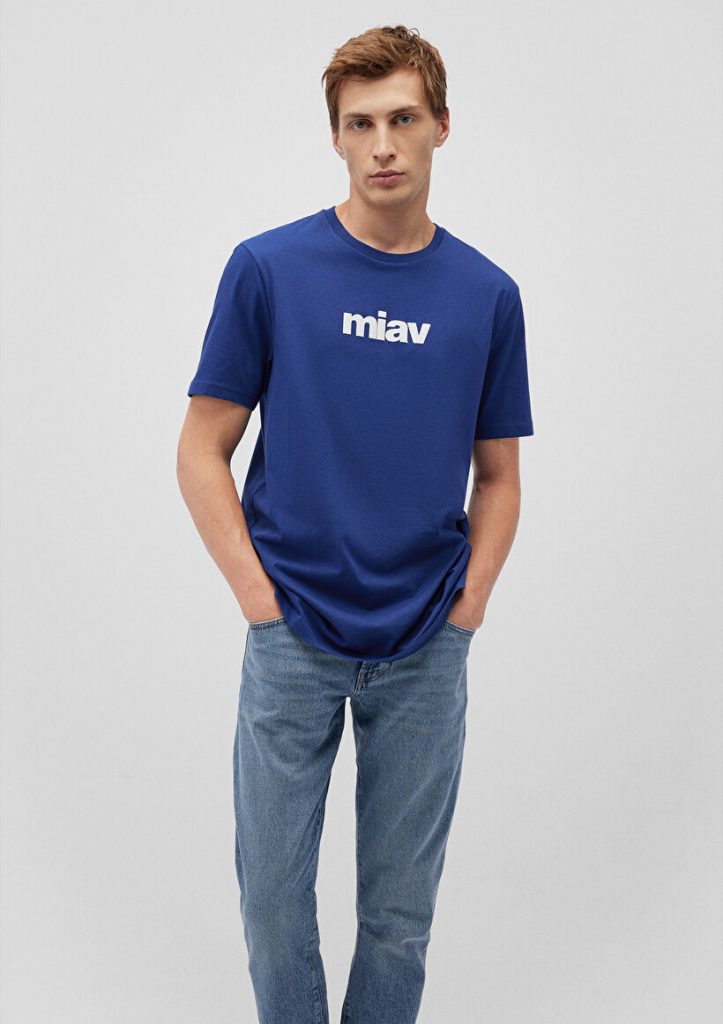 Футболка Miav с принтом на темно-синем фоне от Mavi, 100% хлопок, размеры S, XL, XS, L, M, XXL, поддержка бездомных животных — изображение 2