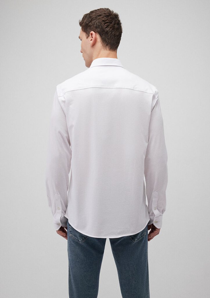 Белая вязаная рубашка Mavi Black, oversize, без пуговиц, уютная и стильная, для городских мужчин, состав: 100% хлопок, доступна в нескольких размерах — изображение 4
