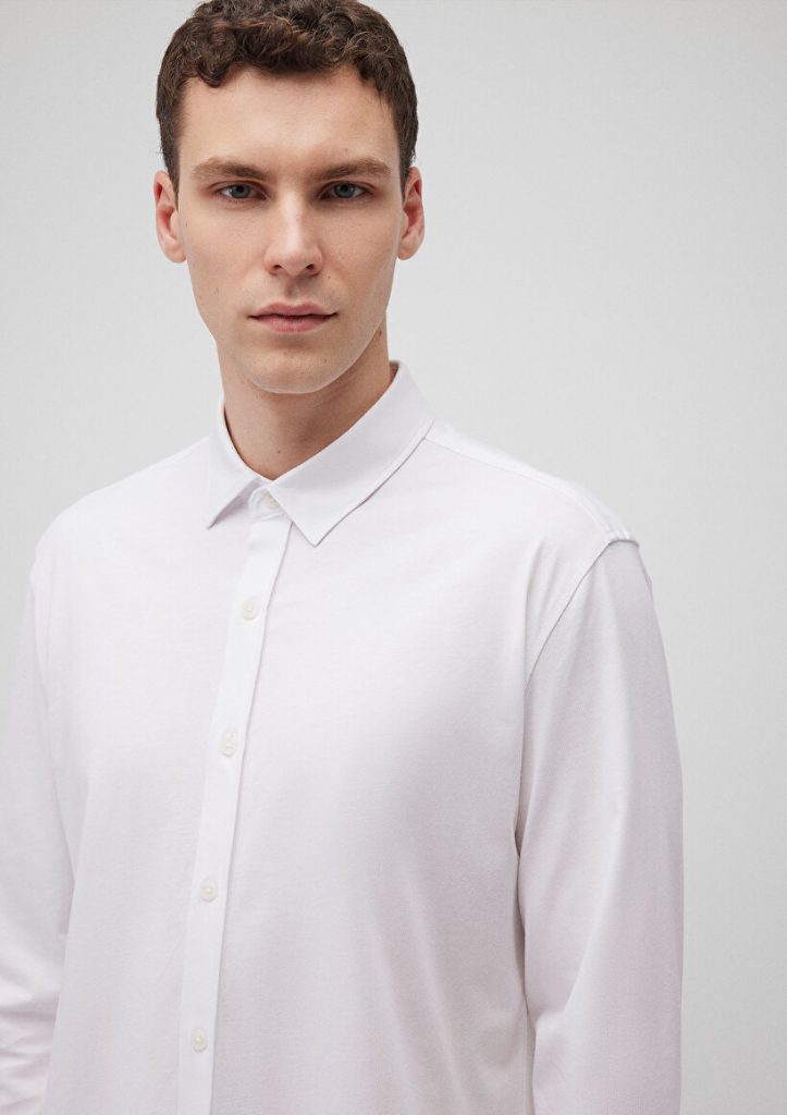 Белая вязаная рубашка Mavi Black, oversize, без пуговиц, уютная и стильная, для городских мужчин, состав: 100% хлопок, доступна в нескольких размерах — изображение 5