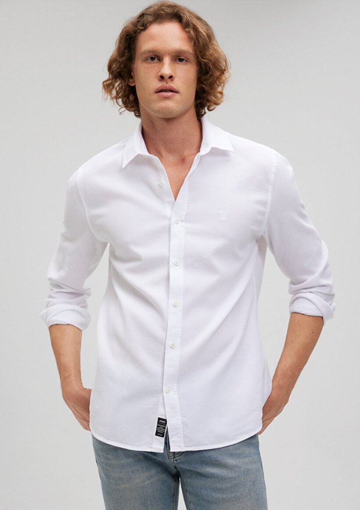Белая рубашка MAVI, 100% хлопок, без пуговиц, доступна в размерах S, M, L, XL, XXL