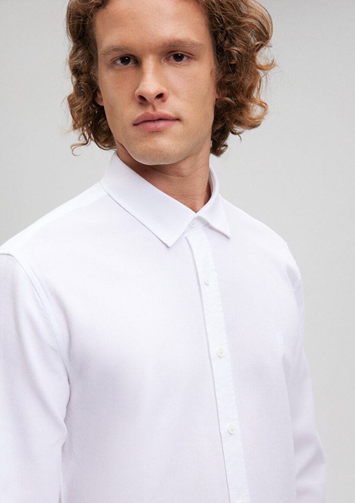Белая рубашка MAVI, 100% хлопок, без пуговиц, доступна в размерах S, M, L, XL, XXL — изображение 2