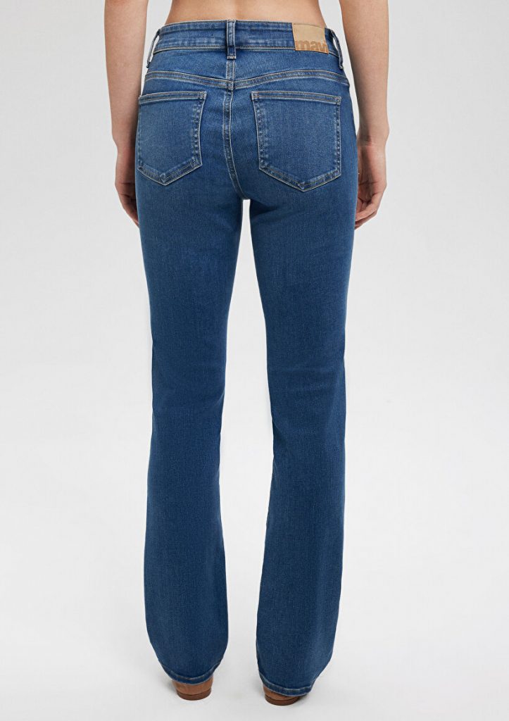 Джинсы Kendra Casual Vintage Indigo от MAVI, высокоясный, классический прямой крой, мягкая ткань для комфорта и поддержки форм — изображение 4