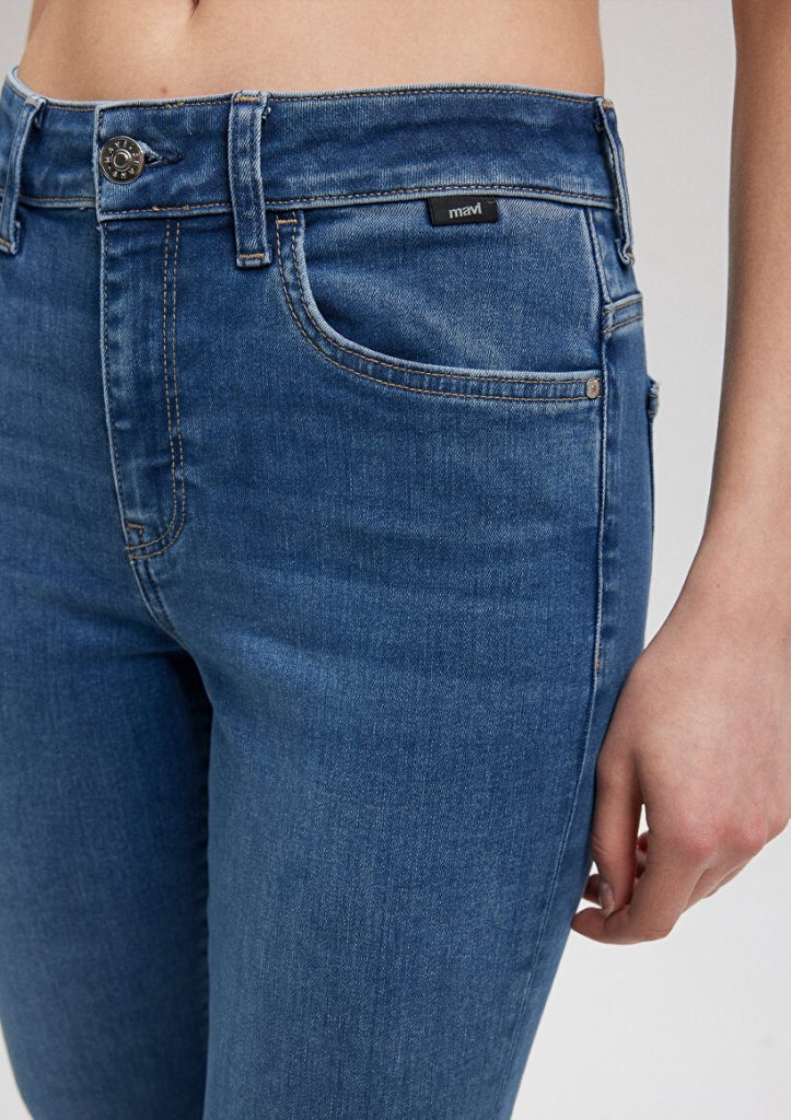 Джинсы Kendra Casual Vintage Indigo от MAVI, высокоясный, классический прямой крой, мягкая ткань для комфорта и поддержки форм — изображение 5