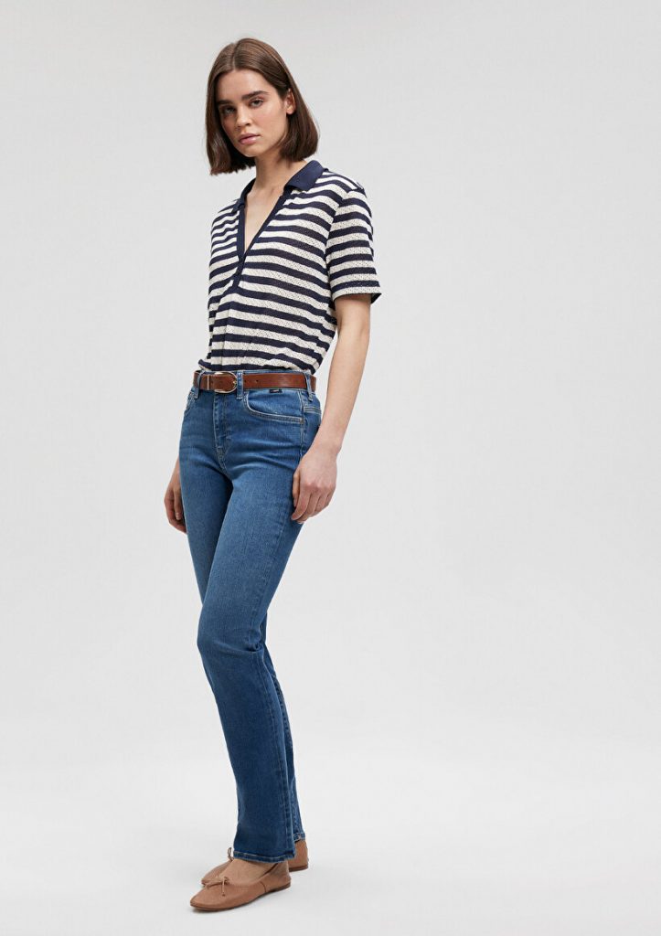 Джинсы Kendra Casual Vintage Indigo от MAVI, высокоясный, классический прямой крой, мягкая ткань для комфорта и поддержки форм — изображение 2