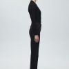 Джинсы MAVI New York Classic Denim черные классические прямые джинсы с высокой талией и текстурированным денимом — изображение 6