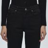Джинсы MAVI New York Classic Denim черные классические прямые джинсы с высокой талией и текстурированным денимом — изображение 7