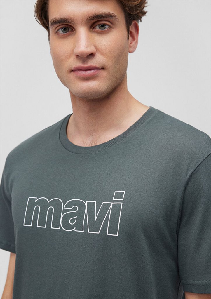 Футболка зеленого цвета с логотипом MAVI, 100% хлопок, доступна в размерах S, M, L, XL, XXL — изображение 5