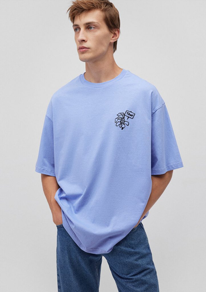 Футболка с принтом Road Runner, фиолетовая, от бренда MAVI, размеры S, M, L, XL, XS, 78% хлопка, 22% лен — изображение 2
