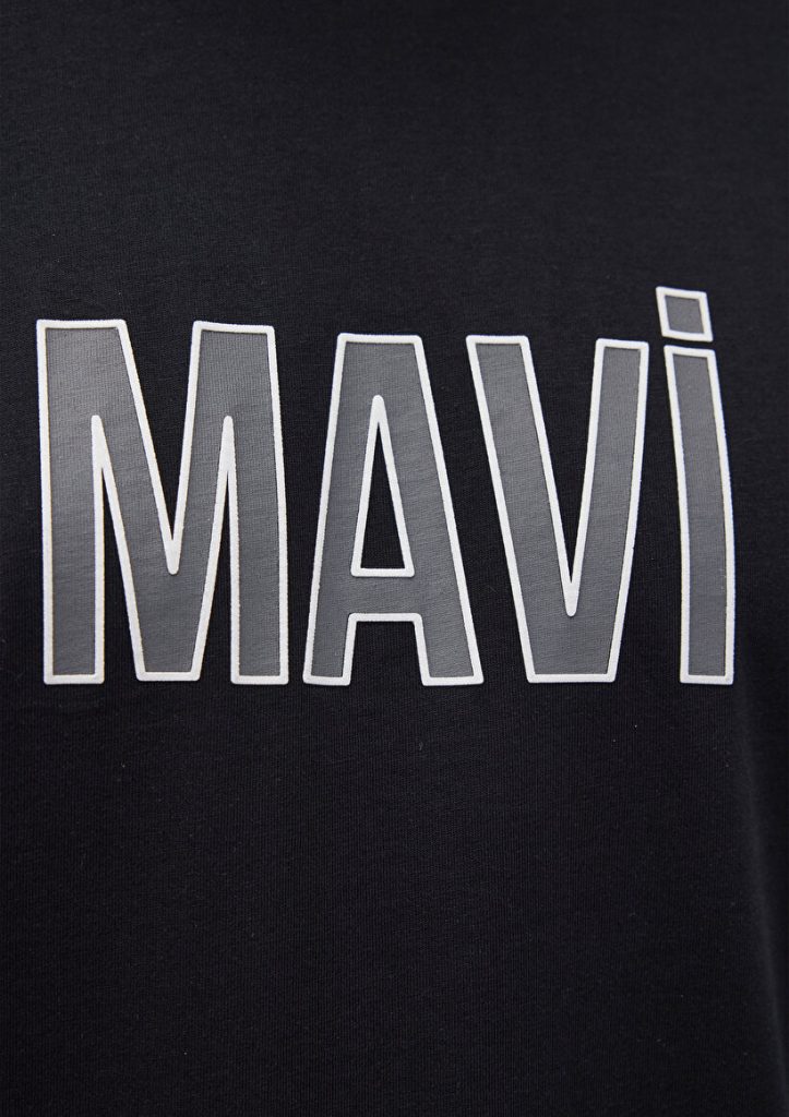 Черная футболка с логотипом Mavi из 100% хлопка, доступна в размерах S, M, L, XL, XXL — изображение 6