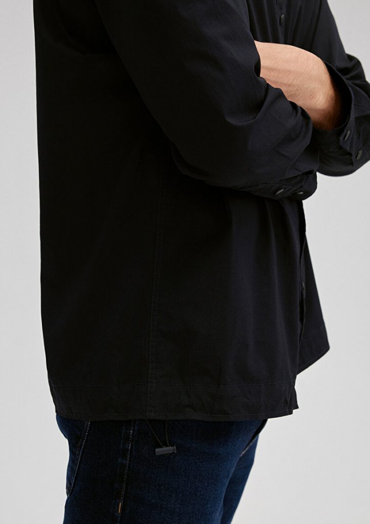 Темно-синий свет shirt MAVI, коллекция Mavi 100 к 100-летию Турецкой Республики, с кнопками спереди, регулируемый талией, 100% хлопок, размер XS — изображение 6