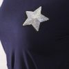 Женское платье с завязками на шее из 100% хлопкового трикотажа, размеры S-XXL, цвет - темно-синий — изображение 9