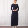 Женское платье с завязками на шее из 100% хлопкового трикотажа, размеры S-XXL, цвет - темно-синий — изображение 12