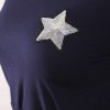 Женское платье с завязками на шее из 100% хлопкового трикотажа, размеры S-XXL, цвет - темно-синий — изображение 15