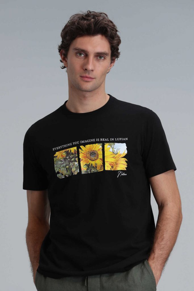 Современная графическая футболка June черного цвета размера S, M, L, XL, XXL, 3XL, XS — изображение 3