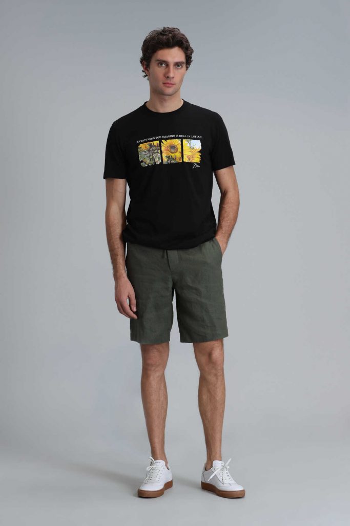 Современная графическая футболка June черного цвета размера S, M, L, XL, XXL, 3XL, XS — изображение 2