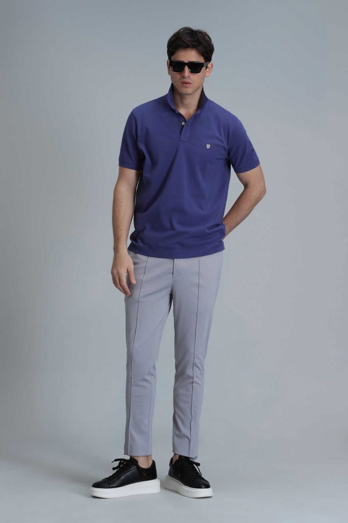 Умная мужская поло-футболка Laon, фиолетовая, размеры: S, M, L, XL, XXL, 3XL, XS — изображение 2
