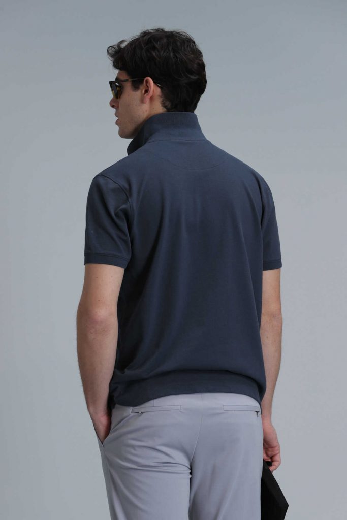 Умная мужская поло-футболка Laon антрацитового цвета, размеры: XS, S, M, L, XL, XXL, 3XL, 4XL — изображение 6