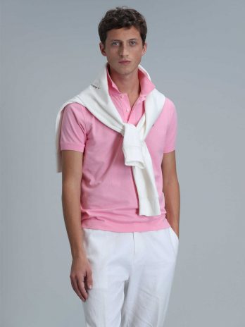 Умная мужская поло-футболка Laon розовая, размеры: XS, S, M, L, XL, XXL, 3XL, 4XL