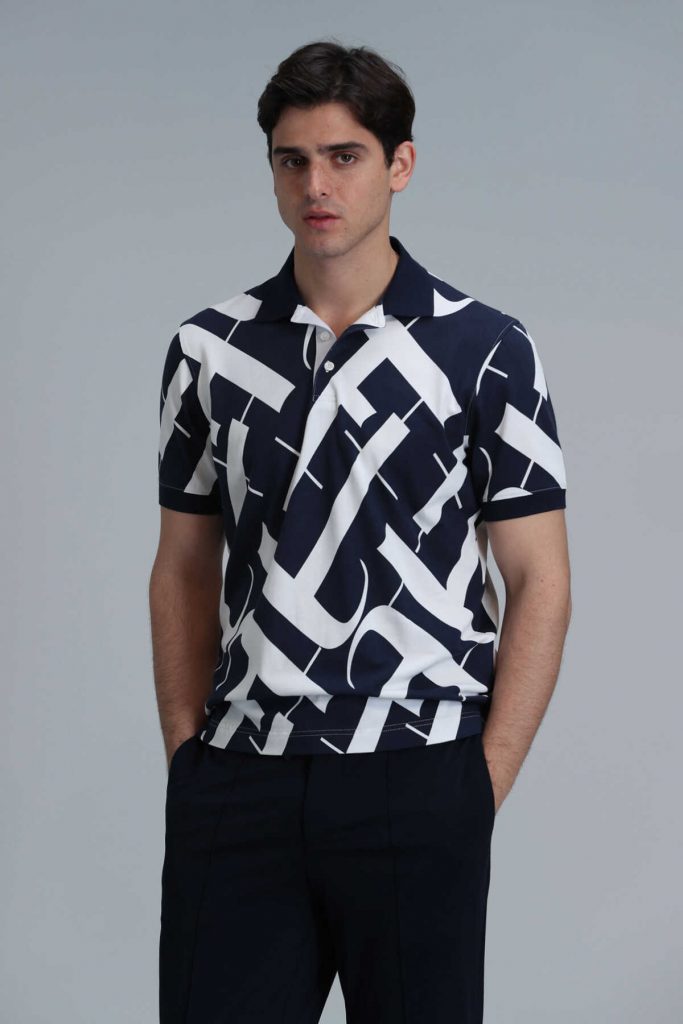 Умная мужская поло-футболка глубокого синего цвета, размеры XL, 4XL, XXL